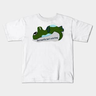 Currently Just Existing dinosaur Kids T-Shirt